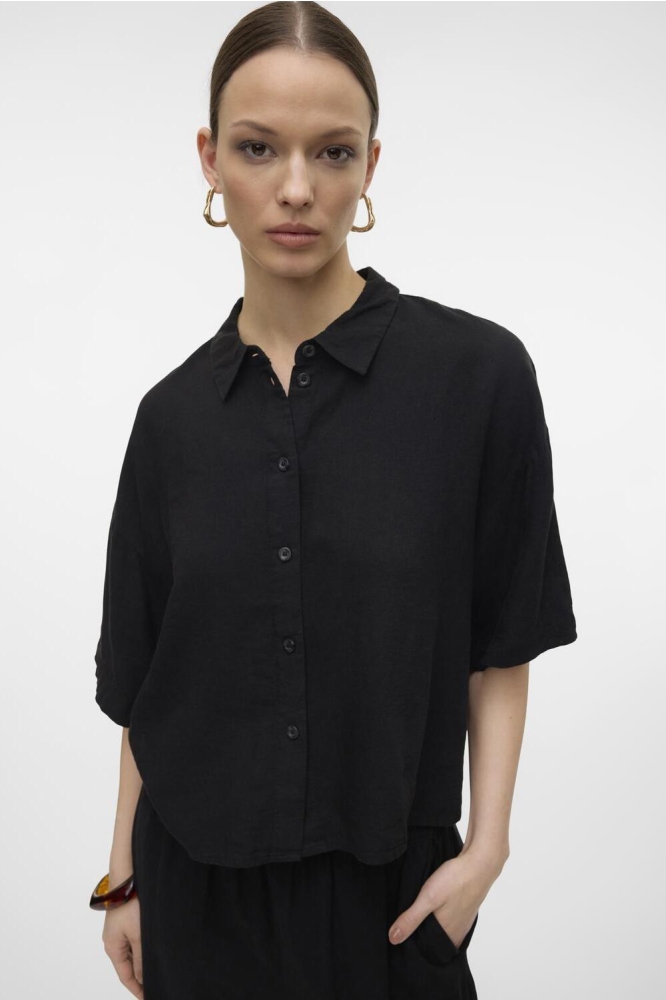 VMLINN 2/4 SHORT SHIRT WVN NOOS 10306820 Black